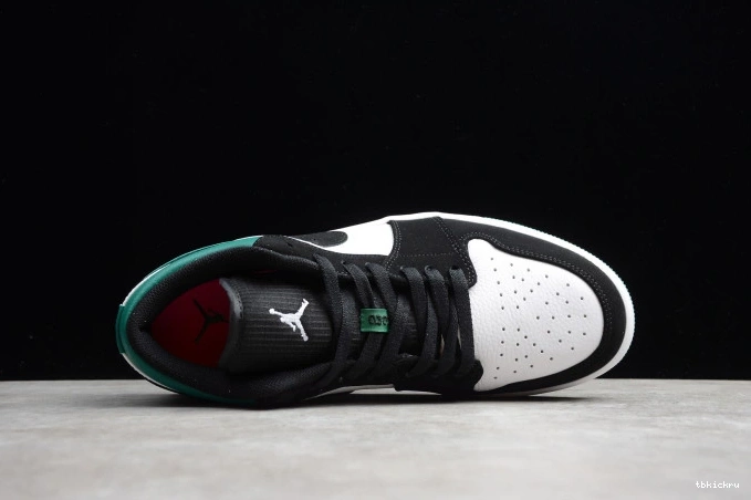 Rep TBkick White Jordan Green Mystic Air 1 553558-113 Low Black 0627